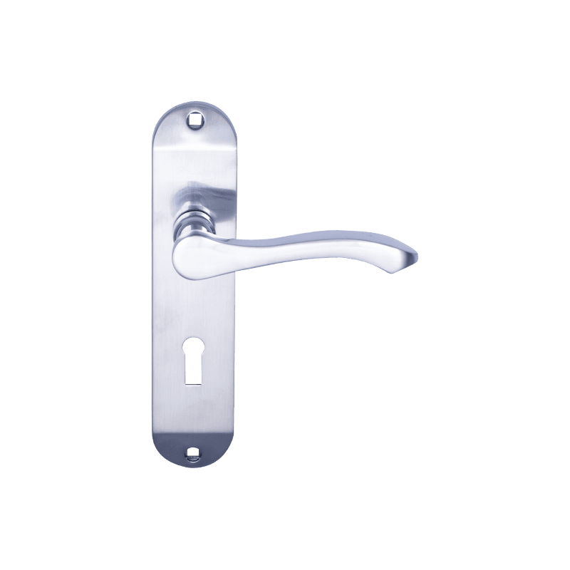 DH180A31L Smart Lever Door Handle On Plate Satin Chrome