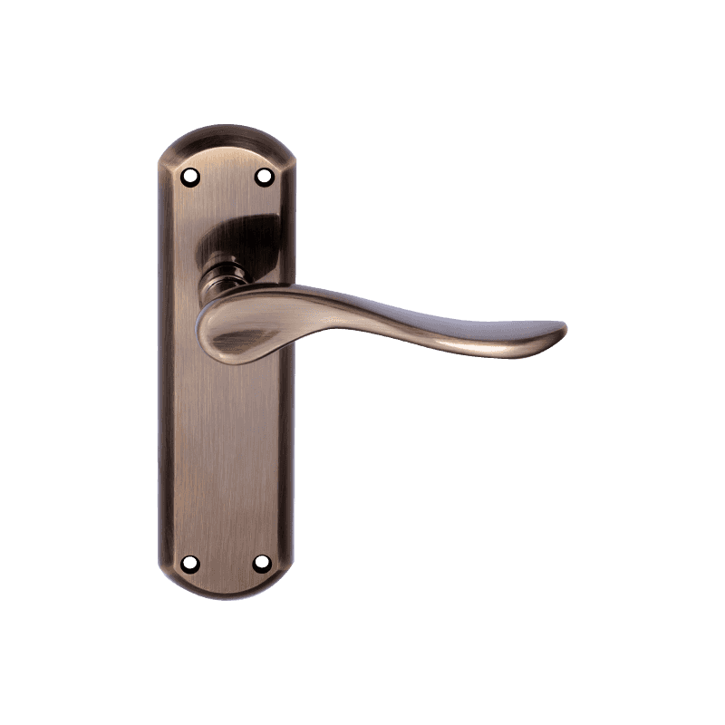 DH180B44 Lever Door Handle sa Plate Antique Brass